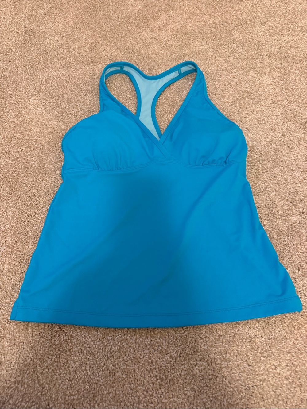 Athleta Teal Tankini Swim top M NWT